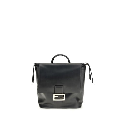 Fendi Black Calf Leather Bos Taurus Backpack