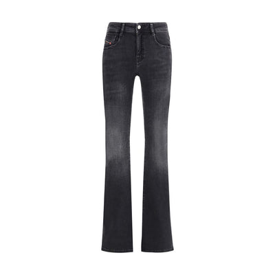 Diesel Bootcut-Jeans aus schwarzer Baumwolle