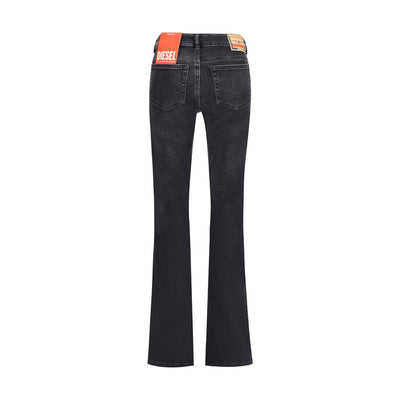 Diesel Bootcut-Jeans aus schwarzer Baumwolle