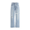 Agolde Light Blue Cotton Straight-Leg Jeans