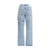 Agolde Light Blue Cotton Straight-Leg Jeans