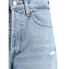 Agolde Light Blue Cotton Straight-Leg Jeans