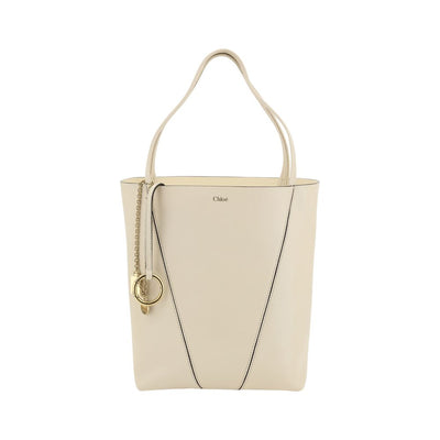 Chloé Cream Calf Leather Bos Taurus Shoulder Bag