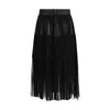 Dolce & Gabbana Black Silk Long Skirt