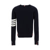 Thom Browne Polohemd aus blauer Fleecewolle
