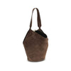 Khaite Brown Calf Leather Bos Taurus Shoulder Bag