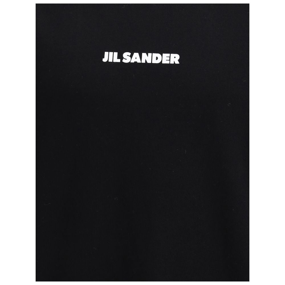 Schwarzes Baumwoll-T-Shirt von Jil Sander