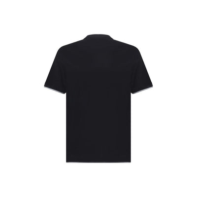 Brunello Cucinelli Black Cotton T-Shirt