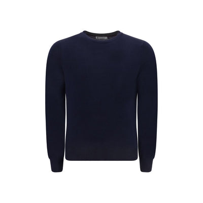 Brunello Cucinelli Blue Fleece Wool Sweatshirt