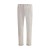 Brunello Cucinelli Beige Cotton Straight-Leg Jeans