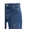 Brunello Cucinelli Blue Cotton Straight-Leg Jeans