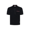 Thom Browne Blue Cotton Polo Shirt