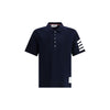 Thom Browne Blue Cotton Polo Shirt