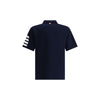 Thom Browne Blue Cotton Polo Shirt