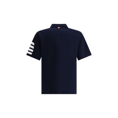 Thom Browne Polohemd aus blauer Baumwolle
