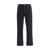 Represent Black Cotton Straight-Leg Jeans