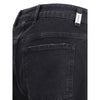 Represent Black Cotton Straight-Leg Jeans