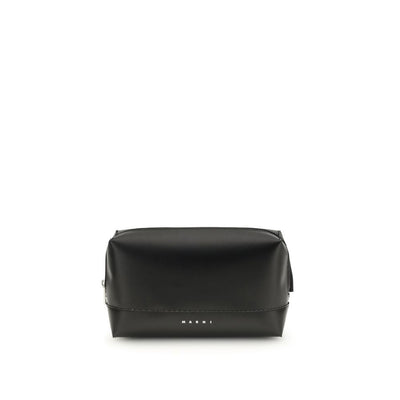 Marni Black Calf Leather Bos Taurus Shoulder Bag