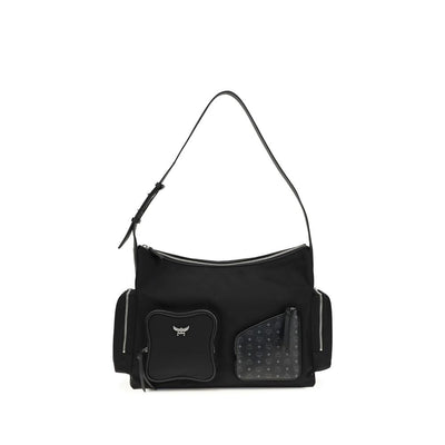 MCM Black Fabric Shoulder Bag