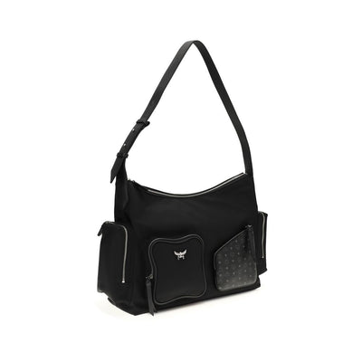 MCM Black Fabric Shoulder Bag