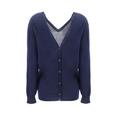 Prada Blue Cashmere Cardigan