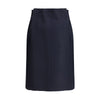 Prada Blue Fleece Wool Midi Skirt