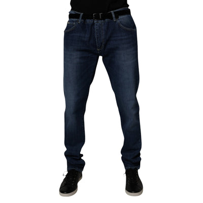 Dolce & Gabbana Blue Washed Cotton Stretch SkinnyDenim Jeans