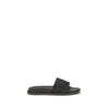 Fendi Black Rubber Flat Sandals