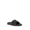 Fendi Black Rubber Flat Sandals