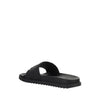 Fendi Black Rubber Flat Sandals