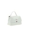 Zanellato White Calf Leather Bos Taurus Shoulder Bag
