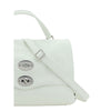 Zanellato White Calf Leather Bos Taurus Shoulder Bag
