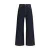 Khaite Blue Cotton Straight-Leg Jeans