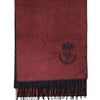 Dolce & Gabbana Maroon Silk Neck Wrap Shawl Fringes  Scarf