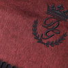 Dolce & Gabbana Maroon Silk Neck Wrap Shawl Fringes  Scarf