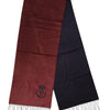 Dolce & Gabbana Maroon Silk Neck Wrap Shawl Fringes  Scarf