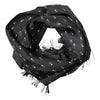 Dolce & Gabbana Black Silk Dotted Men Neck Wrap Shawl Scarf