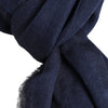Dolce & Gabbana Blue Linen Neck Wrap Men Shawl Fringe Scarf