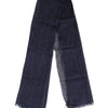 Dolce & Gabbana Blue Linen Neck Wrap Men Shawl Fringe Scarf