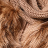 Dolce & Gabbana Brown Cashmere Knitted Fur Shawl Scarf
