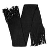 Dolce & Gabbana Black Cashmere Knit Shawl Fringes Scarf