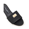 Dolce & Gabbana Black Polyester Slippers