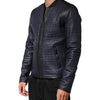 Dolce & Gabbana Blue Nylon Full Zip Bomber Men Jacket