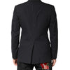 Dolce & Gabbana Black Stripes 1 Button Suit Jacket Blazer