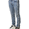 Dolce & Gabbana Blue Embellished Cotton Skinny Denim Jeans