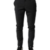 Dolce & Gabbana Black Wool Formal Dress Men Trouser Pants