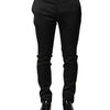 Dolce & Gabbana Black Viscose Dress Formal Men Trousers Pants