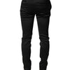 Dolce & Gabbana Black Viscose Dress Formal Men Trousers Pants