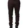 Dolce & Gabbana Brown Polyester Men Dress Trousers Pants