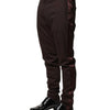 Dolce & Gabbana Brown Polyester Men Dress Trousers Pants